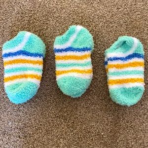 3 Pairs of Kids and Teens Fuzzy No-Show Socks Brand New Condition